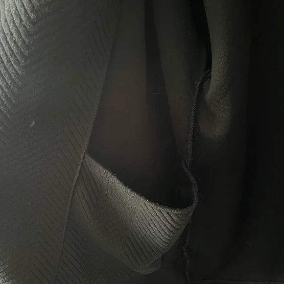 Like New!! Fabletics Open Front Black Moscow Coat Jacket - Picture 6 of 7